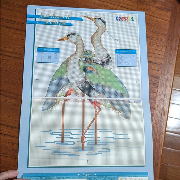Dai Qing's Herons Cross Stitch Pattern Booklet - Picture 2 of 3